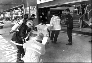 Los servicios de emergencia en plena actuacion